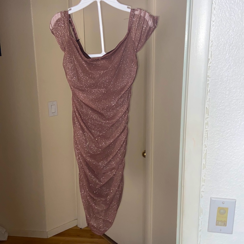 windsor-brown glitter mini dress